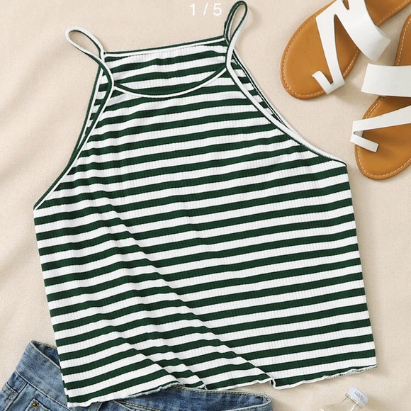 Striped crop top - Picture 1 of 2